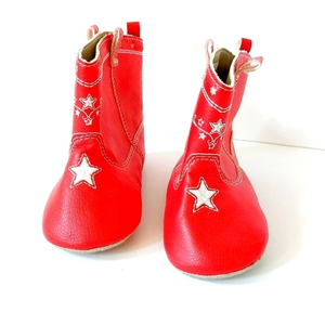 Red Cowboy‎ Boots With Stars Old Navy Size 5 (18-24m) Toy Story Jessie HIMYM